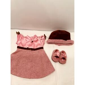 American Girl Bitty Baby 2008 Pretty & Pink Hat, Dress, and Shoes Outfit